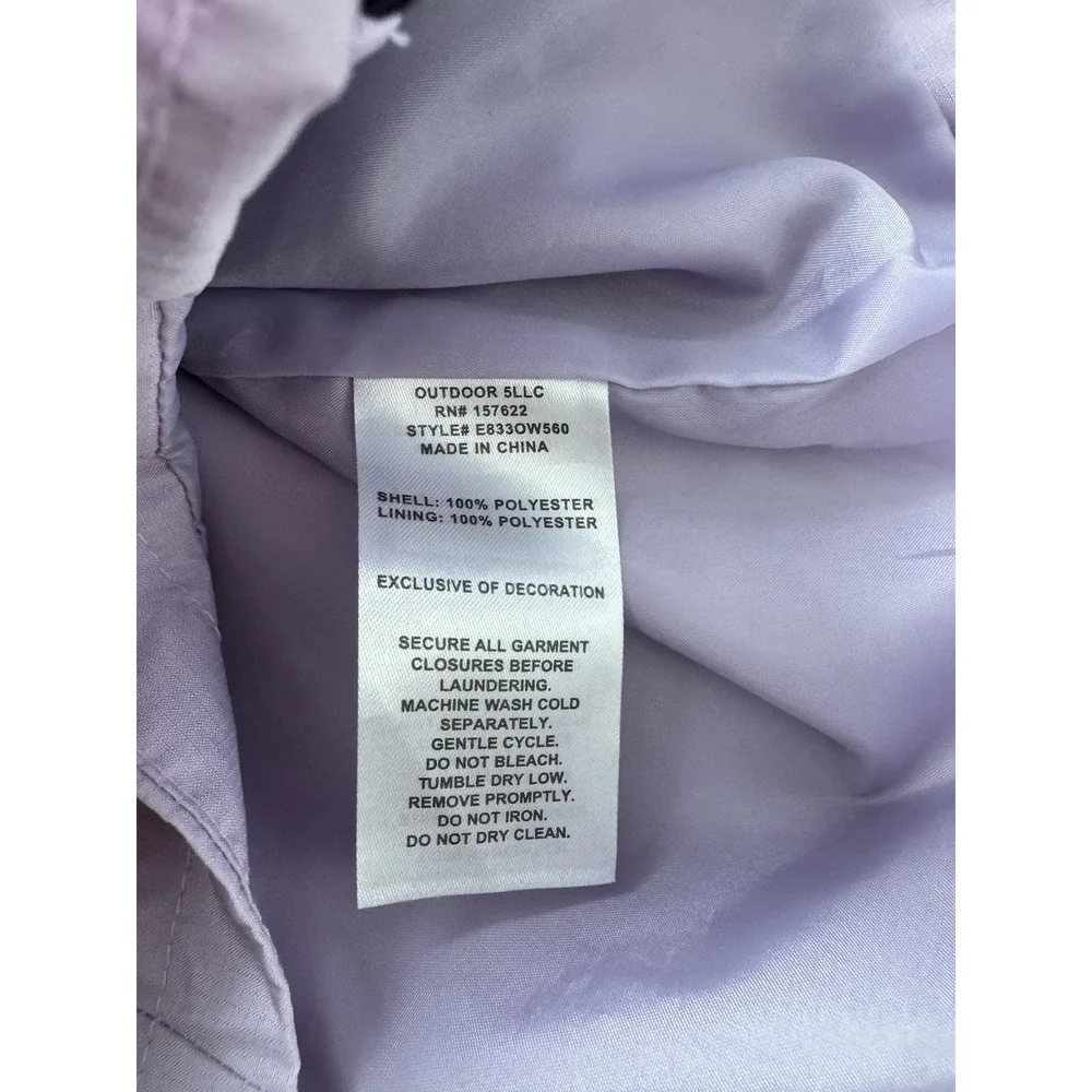 Eddie Bauer Girls Hooded Jacket Kids M‎ 10/12 Polyester Colorblock Lightweight